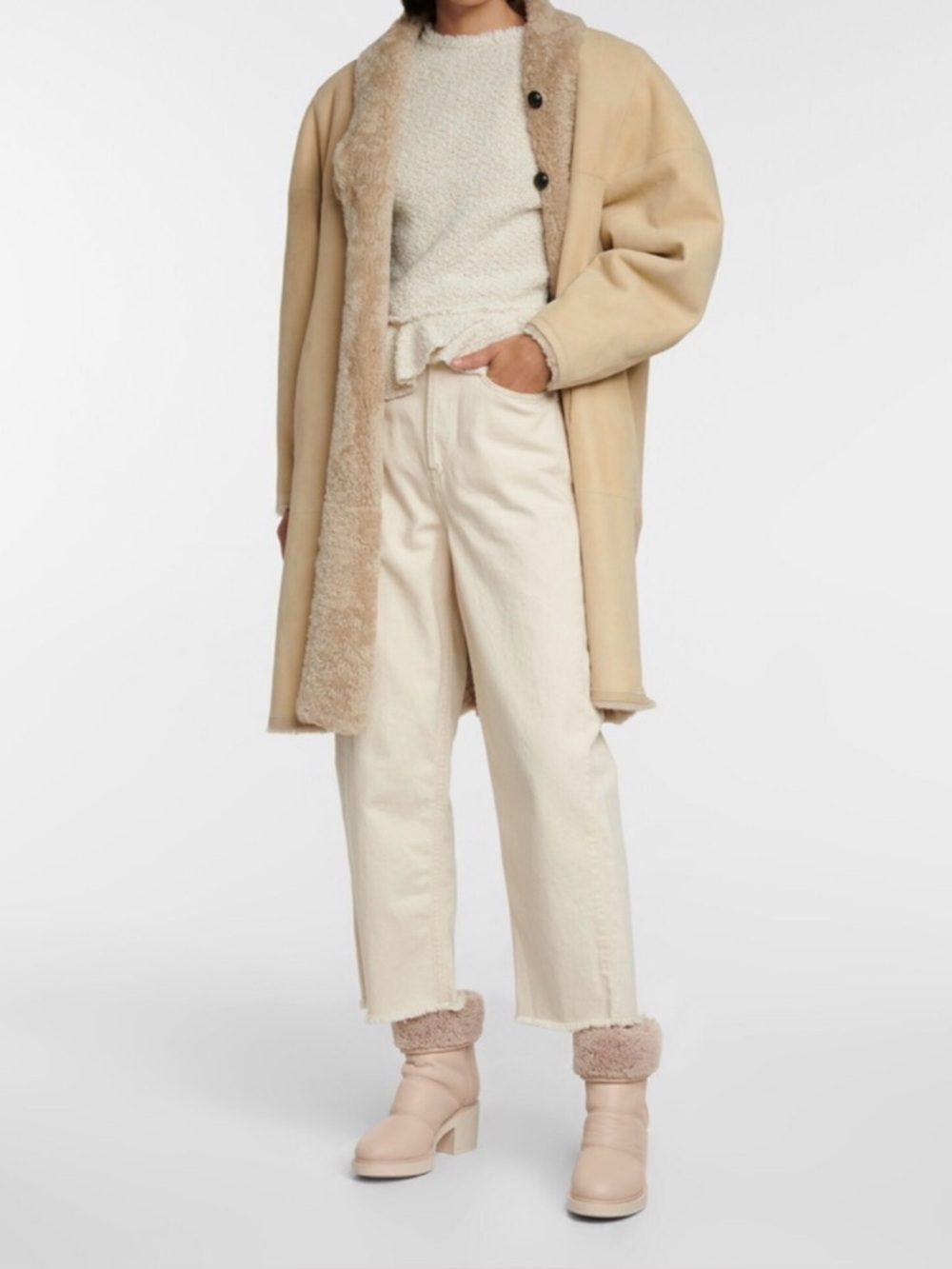 Gianvito Rossi Shearling-lined leather ankle boots